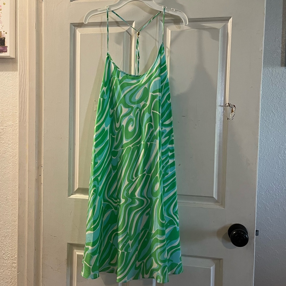 Green Swirl Pattern Dress
